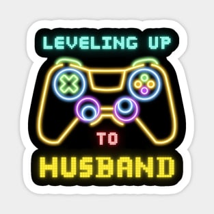 Leveling Up To Husband Sticker